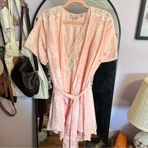 Vintage Victoria's Secret Pink Lace nightie and robe